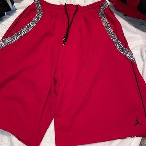 Red and Black Jordan Basketball Shorts